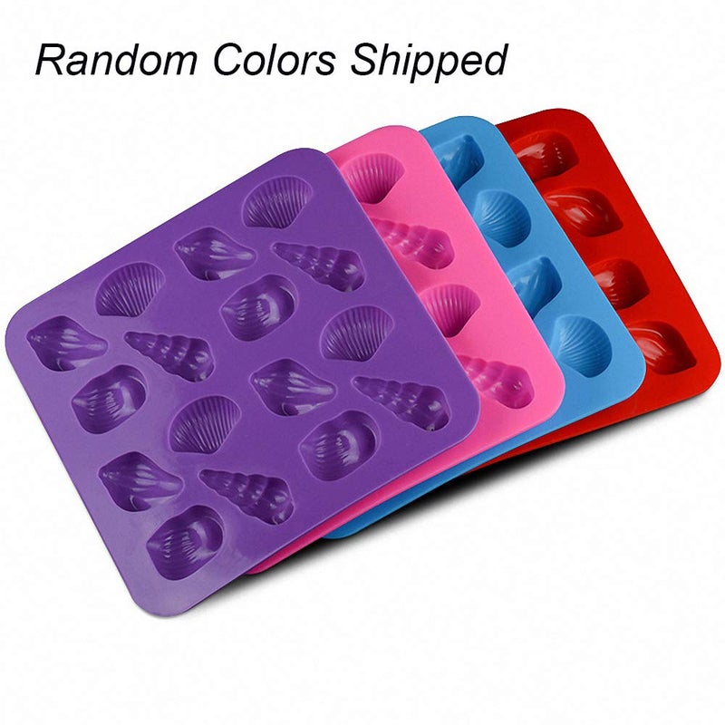 HiParty 2Pcs Small Conch Shell Chocolate Candy Silicone Molds, Seashell Fondant Mini Soap Crayon Resin Mould Ice Cube Jello Tray, Under the Sea Party Favors Supplies for Kids Birthday - Image 4